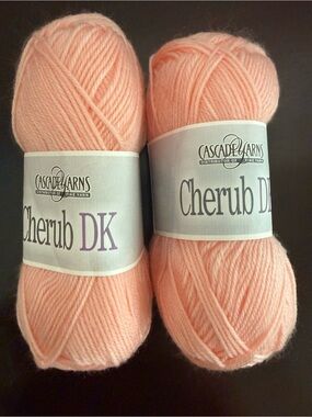 Cascade Yarns Cherub DK Baby Pink Yarn - Soft Peach DK Weight 2 Skeins